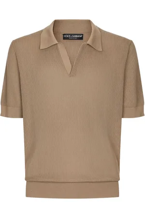 Dolce & Gabbana Poloshirt aus geripptem Strick