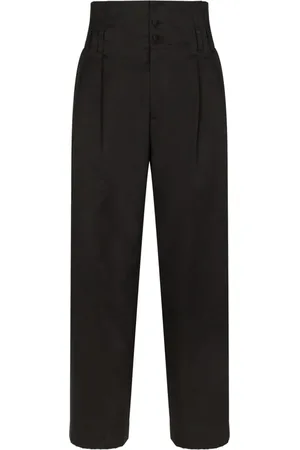 Dolce & Gabbana High-Waist-Hose mit Bundfalten