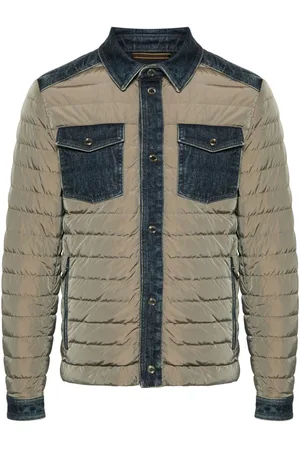 MOORER Gesteppte Jacke mit Jeansbesatz