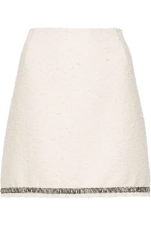 Moncler Tweed-Minirock mit Kontrastborten