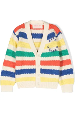 Bobo Choses Gestreifter Cardigan aus Bio-Baumwolle