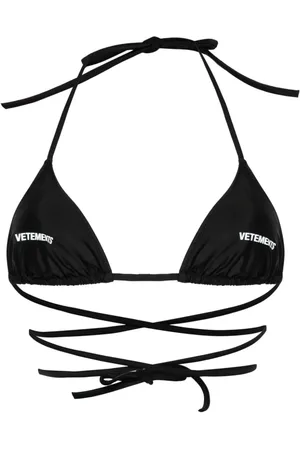 Vetements Triangel-Bikinioberteil mit Logo