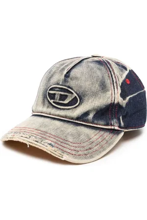 Diesel C-Seymon Jeans-Baseballkappe in Distressed-Optik