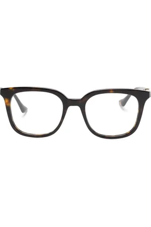 Gucci Eckige Brille mit Webstreifen