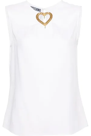 Moschino Ärmellose Bluse mit Herz-Cut-Out