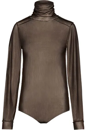 Maison Margiela Transparenter Body mit langen Ärmeln