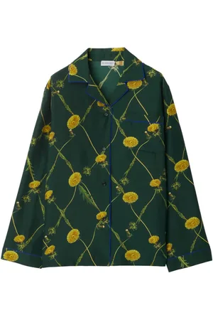 Burberry Pyjamahemd mit Löwenzahn-Print