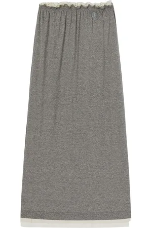 Jil Sander Jersey-Midirock im Layering-Look
