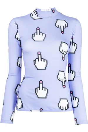 Natasha Zinko Pixel Middle Finger Oberteil