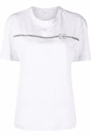 Brunello Cucinelli T-Shirt mit Logo-Stickerei