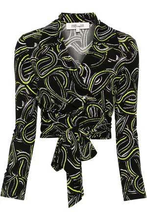 Diane von Furstenberg Cropped-Top zum Wickeln