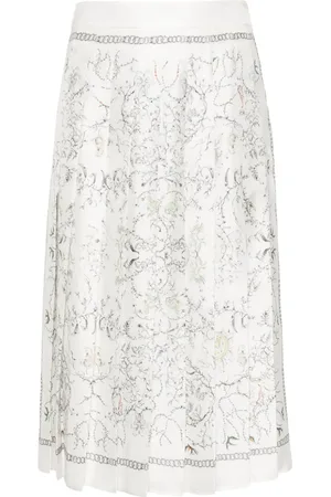 Fabiana Filippi Faltenrock mit abstraktem Print