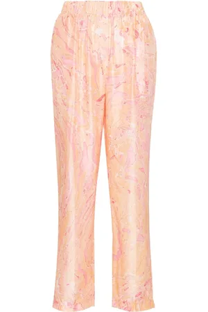 FORTE FORTE Hose aus Seide mit abstraktem Print