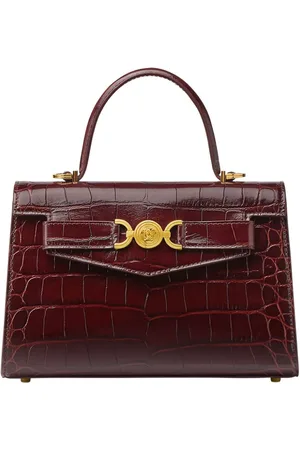 VERSACE Handtasche mit Kroko-Effekt