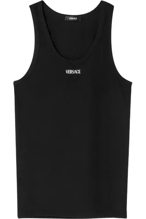 VERSACE Geripptes Trägershirt mit Logo