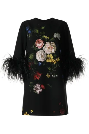 Elie saab Minikleid mit Federbesatz