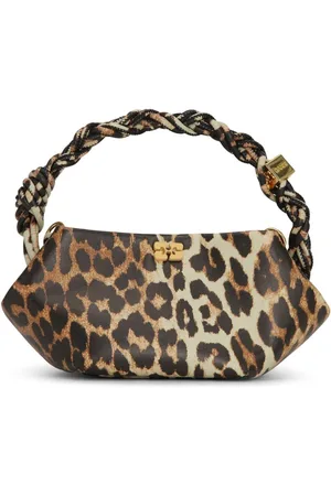 Ganni Mini Bou Handtasche mit Leoparden-Print