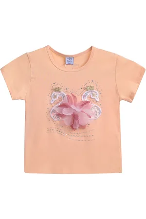Mimi Tutu T-Shirt mit Schwan-Applikation