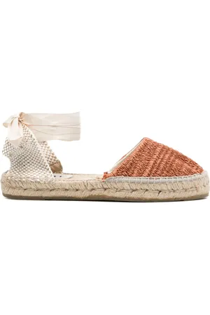 MANEBI Wedge-Espadrilles aus Bast 10mm