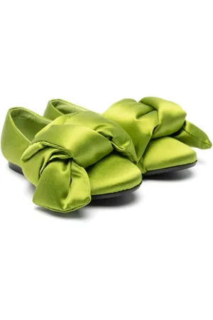 Nº21 Satin-Ballerinas mit Knotendetail