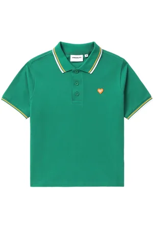 Chocoolate Poloshirt mit Logo-Applikation