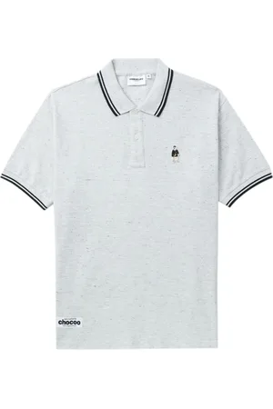 Chocoolate Poloshirt mit Logo-Applikation