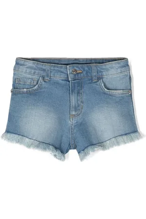 John Richmond Ausgefranste Jeans-Shorts