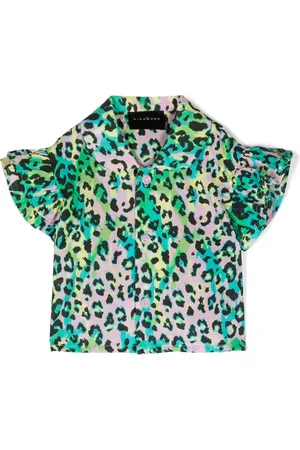 John Richmond Hemd mit abstraktem Leoparden-Print