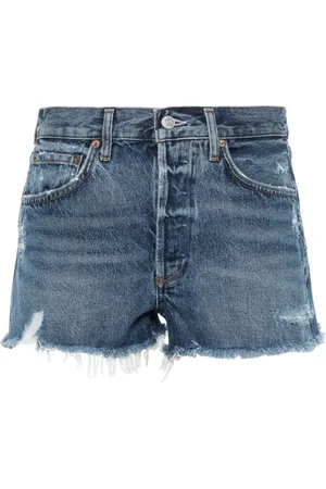 AGOLDE Jeans-Shorts mit Fransen