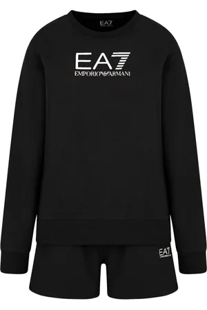 EA7 Joggingshorts mit Logo-Print