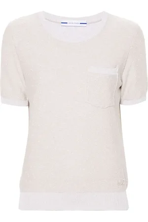 Jacob Cohen Boucle-T-Shirt mit Logo-Stickerei