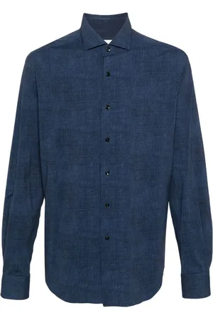 Xacus Hemd mit Chambray-Print