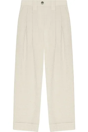Ganni Halbhohe Straight-Leg-Hose