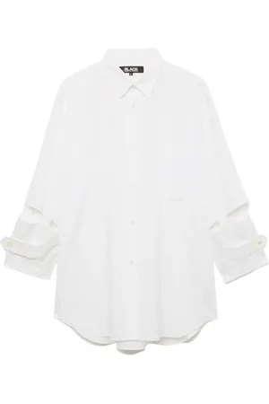 Comme des Garçons Popeline-Hemd mit Cut-Outs
