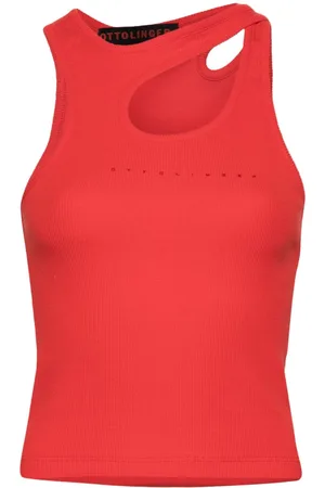 OTTOLINGER Geripptes Trägershirt mit Logo-Print