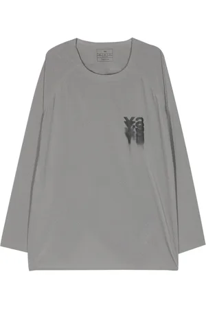 Y-3 Perforiertes T-Shirt mit Logo-Print