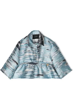 John Richmond Schößchen-Bluse mit Distressed-Print