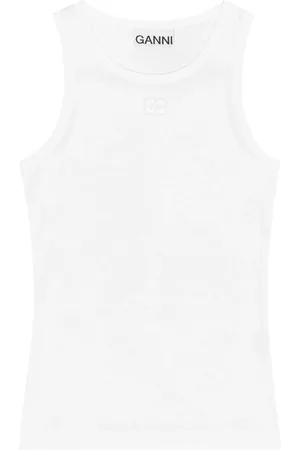 Ganni Geripptes Trägershirt