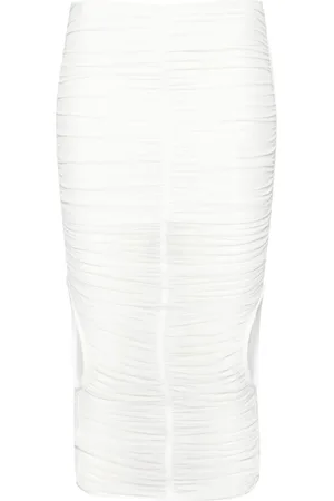 MUGLER Midirock mit Raffungen
