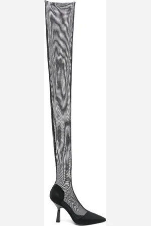 Patrizia Pepe Overknee-Stiefel mit Tüll 100mm