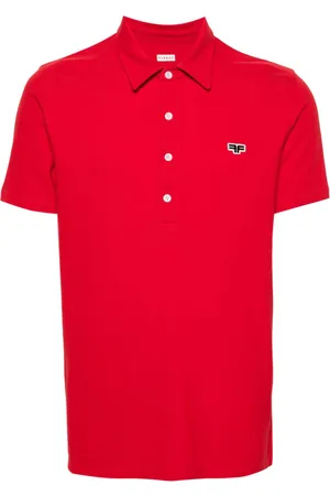 Fursac Poloshirt mit Logo-Applikation