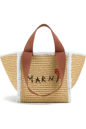 Marni Gewebter Shopper mit Logo-Stickerei