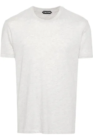 Tom Ford Meliertes T-Shirt mit Logo-Stickerei