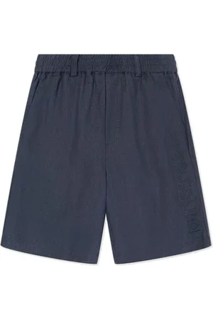 Trussardi Leinenshorts mit Stretchbund