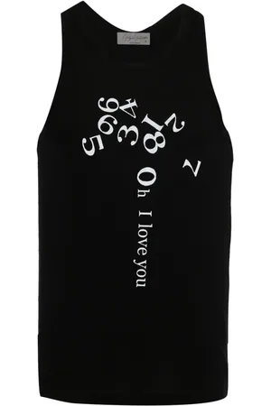 YOHJI YAMAMOTO Tanktop mit Nummern-Print