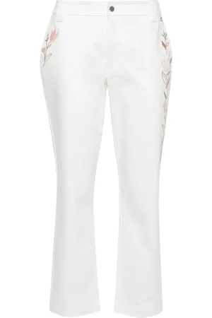 Twin-Set Hose mit Blumenstickerei