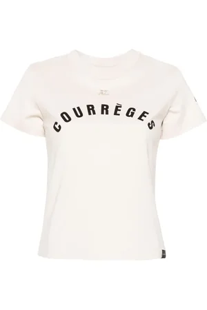 Courrèges T-Shirt mit Logo-Print