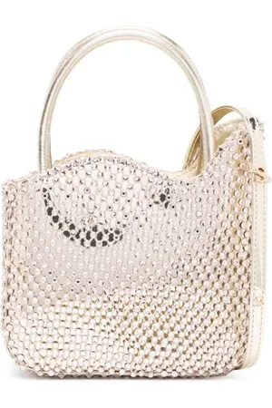 LE SILLA Kleine Ivy Handtasche aus Strass-Mesh
