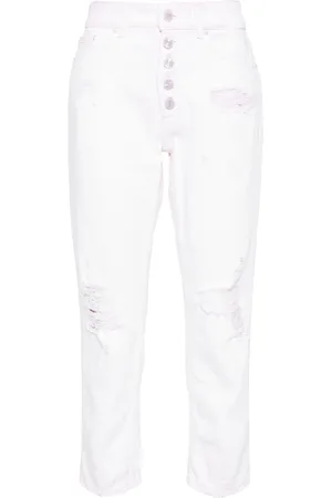 Dondup Cropped-Jeans in Distressed-Optik