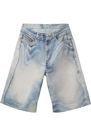 Camper Jeans-Shorts mit Wirbel-Print